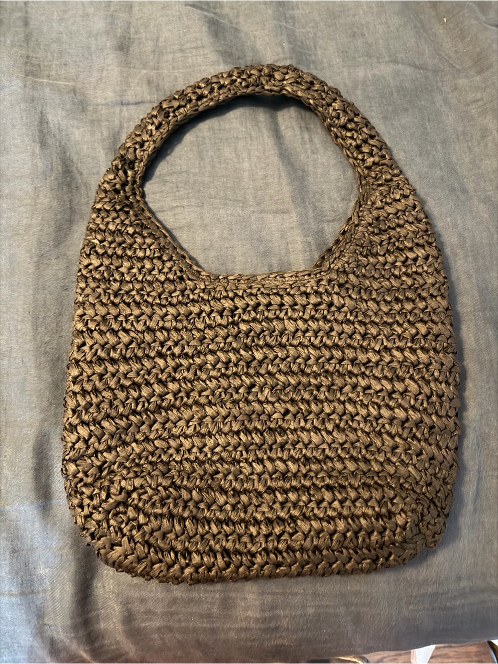 Rails Palma Black Woven Raffia Shoulder Bag